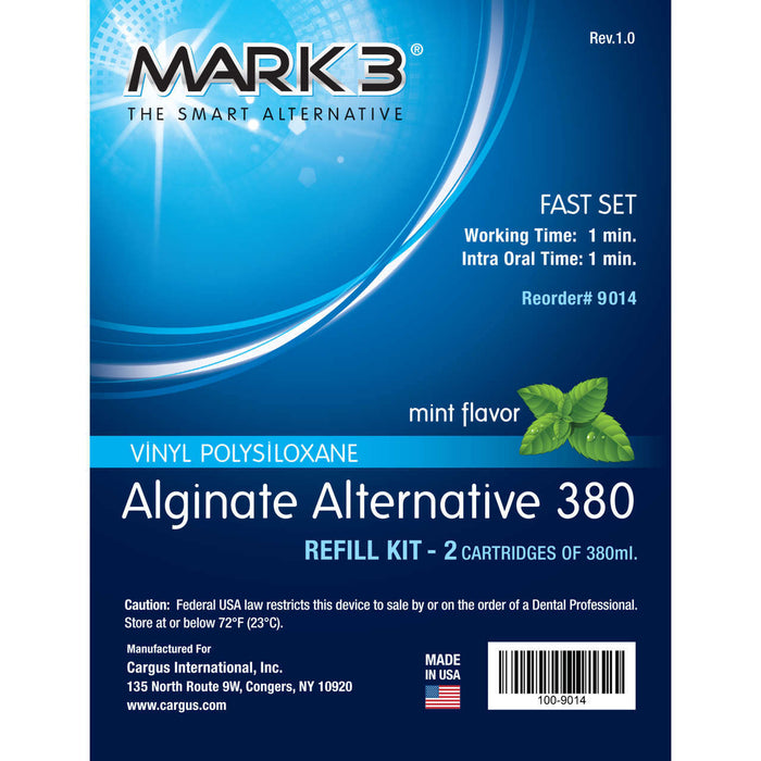 MARK3 Alginate Alternative Mint Fast Set 380mL Box/2