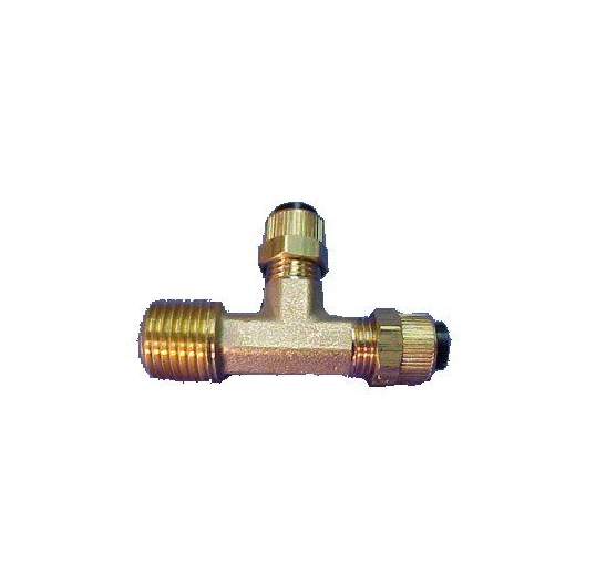 DCI 1/4" Poly Run Tee x 1/4" MPT Fitting, 0040