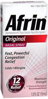 Sinus Relief Afrin® Original 0.05% Strength Nasal Spray 15 mL - Bayer  Mfr# 04110081123