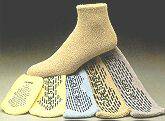 Slipper Socks Care-Steps® Unisex Adult Medium Single Tread Single Patient Use Blue - Alba Healthcare  Mfr# 80103