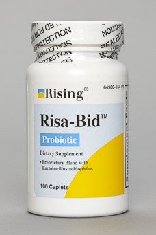 Probiotic Dietary Supplement Risa-Bid™ 100 per Bottle Caplet - Rising Pharmaceuticals  Mfr# 64980016401