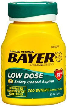 Pain Relief Bayer® 81 mg Strength Aspirin Tablet 300 per Bottle - Bayer  Mfr# 00280210030