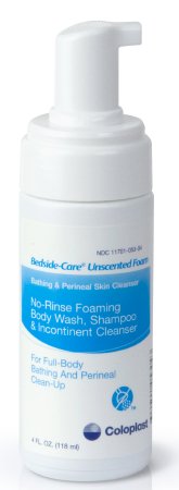 Rinse-Free Shampoo and Body Wash Bedside-Care® 4 oz. Pump Bottle Unscented - Coloplast  Mfr# 67147