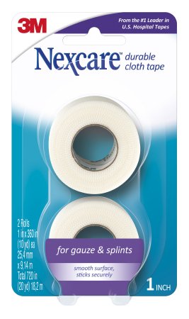 Medical Tape Nexcare™ Durable Cloth White 1 Inch X 10 Yard Silk-Like Cloth NonSterile - 3M Company  Mfr# 791-2PK