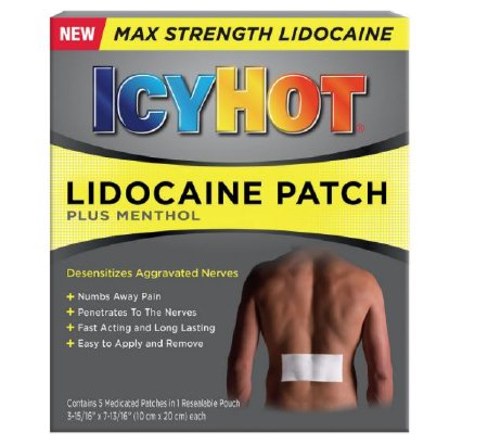 Topical Pain Relief Icy Hot® 4% - 1% Strength Lidocaine / Menthol Patch 5 per Box - Aventis Pharmaceuticals  Mfr# 04116717201