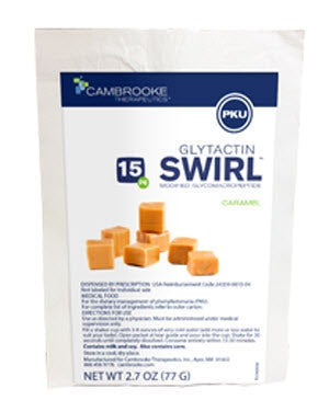 Oral Supplement Glytactin® SWIRL Caramel Flavor Powder 1.6 oz. Individual Packet - Cambrooke Therapeutics  Mfr# 36003