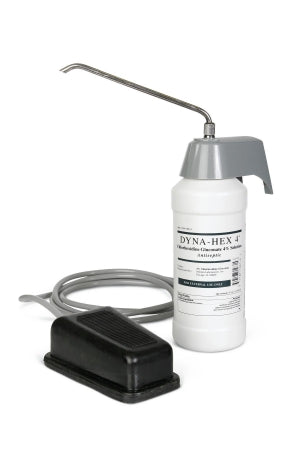 Foot Pump Dispenser Dyna-Hex Gray Stainless Steel Foot Operated 32 oz. Wall Mount - Medline  Mfr# MSC32FPWM