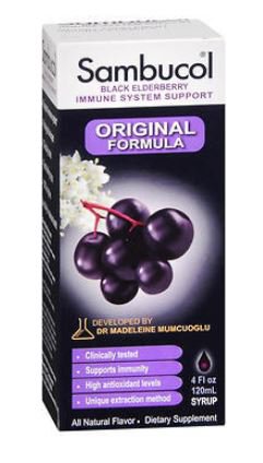 Dietary Supplement Sambucol® Natural Ingredients Syrup 4 oz. Black Elderberry Flavor - Emerson Healthcare  Mfr# 89611600110