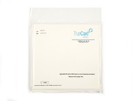 Cleanroom Wipe ISO Class 5 White Sterile Cellulose Blend 9 X 9 Inch Disposable - TrueCare Biomedix  Mfr# TCBWIP09