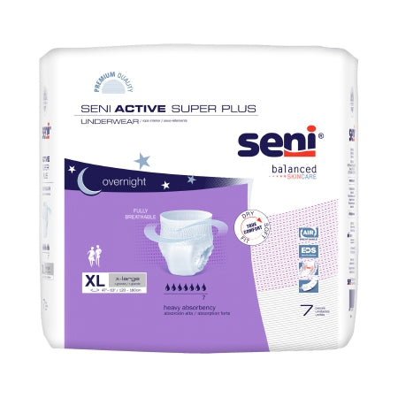 TZMO USA Inc S-XL07-AP1 Unisex Adult Absorbent Underwear Seni Active Super Plus Pull On with Tear Away Seams X-Large Disposable Heavy Absorbency