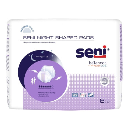 TZMO USA Inc S-PL08-PS1 Incontinence Liner Seni Shaped Night Pads 27 Inch Length Heavy Absorbency Superabsorbant Core One Size Fits Most