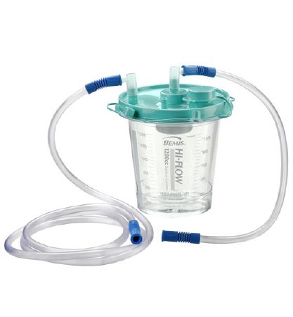 Rigid Suction Canister Kit Hi-Flow™ 1200 mL Pour Lid - Bemis Healthcare  Mfr# 485410