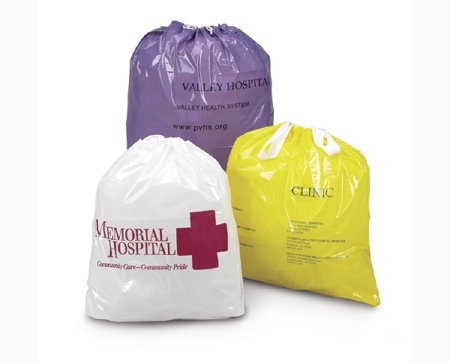 Patient Belongings Bag 20 X 20 Inch Polyethylene Drawstring Closure White - Medegen Medical Products LLC  Mfr# 50-20