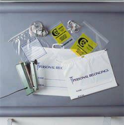 Patient Belongings Bag 18 X 19 Inch Plastic Snap Closure White - RD Plastics Company  Mfr# G105