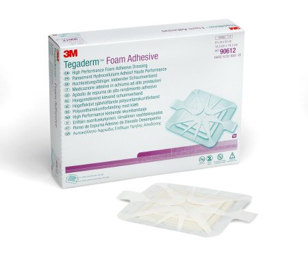 Foam Dressing 3M™ Tegaderm™ High Performance 5-5/8 X 5-5/8 Inch With Border Film Backing Acrylic Adhesive Square Sterile - Solventum Corporation  Mfr# 90612