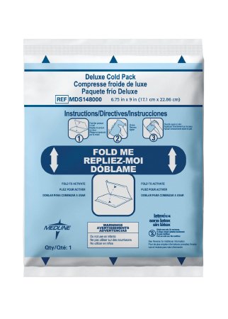 Instant Cold Pack with Cover Medline Deluxe General Purpose 5 X 7-1/2 Inch Poly Nylon / Paper Disposable - Medline  Mfr# MDS148010