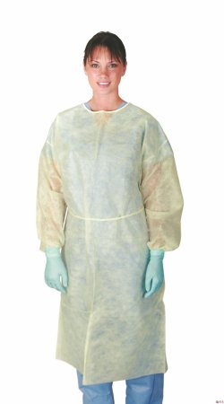 Protective Procedure Gown Classic Cover Regular / Large Yellow NonSterile Not Rated Disposable - Medline  Mfr# CRI4000