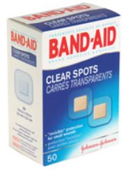 Adhesive Spot Bandage Band-Aid® 7/8 X 7/8 Inch Plastic Square Clear Sterile - J & J Sales  Mfr# 38137004708