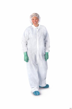 Coverall X-Large White Disposable NonSterile - Medline  Mfr# NONCV150XL