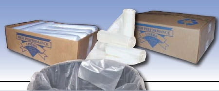 Trash Bag Colonial Bag 33 gal. Clear LLDPE 1 mil 33 X 40 Inch X-Seal Bottom Flat Pack - Colonial Bag Corp  Mfr# PXC39X