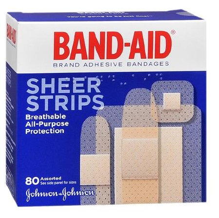 Adhesive Strip Band-Aid® 2-1/4 X 3 Inch / 3/4 X 3 Inch / 5/8 X 2-1/4 Inch / 7/8 X 7/8 Inch Plastic Assorted Shapes Sheer Sterile - J & J Sales  Mfr# 08137004669