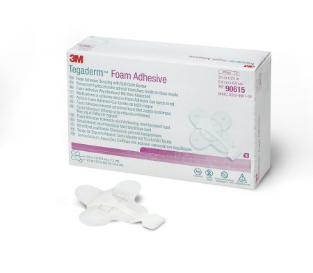 Foam Dressing 3M™ Tegaderm™ High Performance 2-3/4 X 2-3/4 Inch With Border Film Backing Acrylic Adhesive Square Sterile - Solventum Corporation  Mfr# 90615