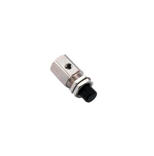 DCI Push Button Valve Momentary 2-Way Normally Closed Black, 7030