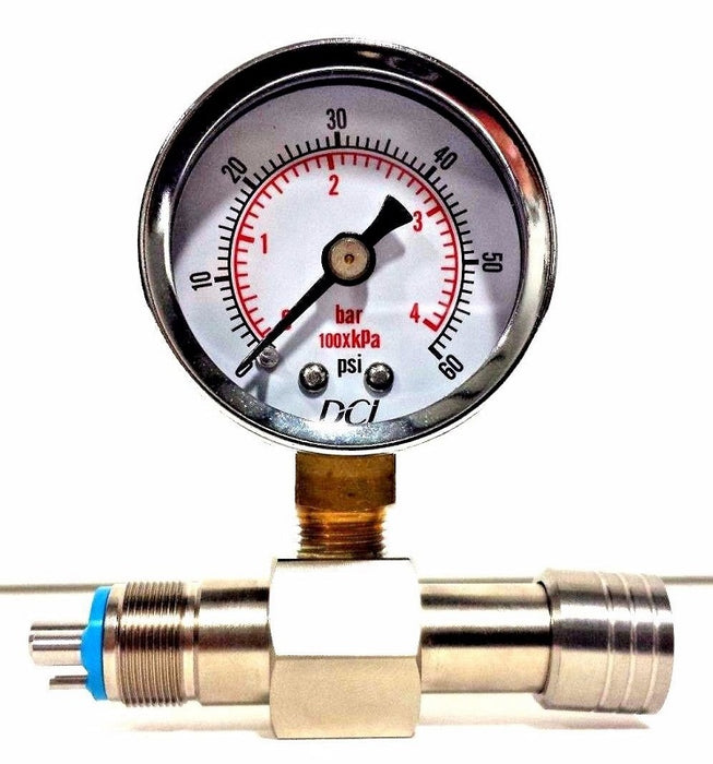 DCI Handpiece Pressure Test Gauge 0-100 PSI, 7267