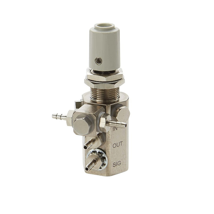 DCI Water Relay Combo Valve with Gray Knob and Double Barb Swivel, 7302