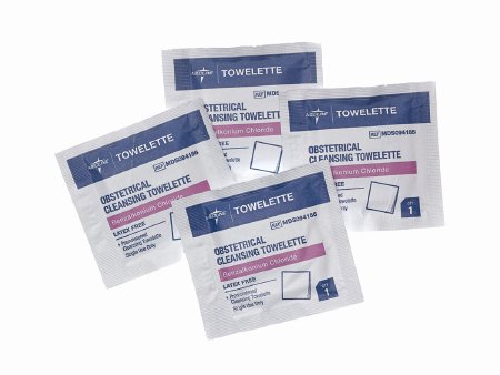 Obstetrical Cleansing Towelette Med Nap Individual Packet Scented 100 Count - Medline  Mfr# MDS094186