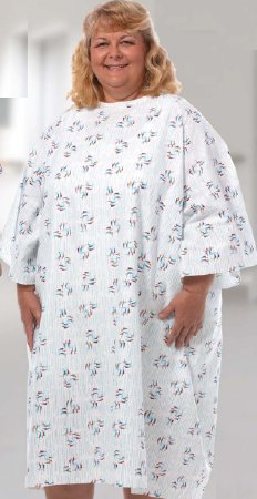 Patient Exam Gown Up to 5X-Large Raindrops Print Reusable - Fashion Seal Uniforms  Mfr# 735-NS