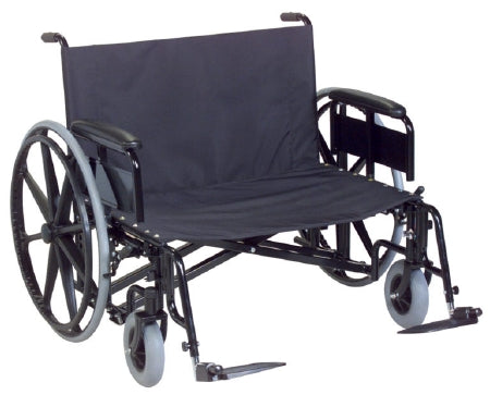 Bariatric Wheelchair Regency XL 2000 Heavy Duty Dual Axle Full Length Arm Swing-Away Elevating Legrest Black Upholstery 24 Inch Seat Width Adult 700 lbs. Weight Capacity - Graham-Field  Mfr# 67242250