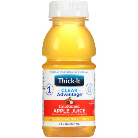 Kent Precision Foods B457-L9044 Thickened Beverage Thick-It Clear Advantage 8 oz. Bottle Apple Flavor Liquid IDDSI Level 3 Moderately Thick/Liquidized