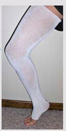 Compression Stocking EdemaWear® Thigh High Large White Open Toe - Compression Dynamics  Mfr# B120L01