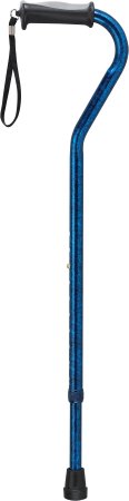 Drive Medical RTL10372RC Offset Cane drive Aluminum 30 to 39 Inch Height Red Crackle Print