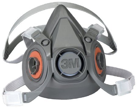 3M™ 6000 Reusable Respirator Industrial Half Face 4 Point Adjustable Head Strap Medium Gray - Fisher Scientific  Mfr# 179869B