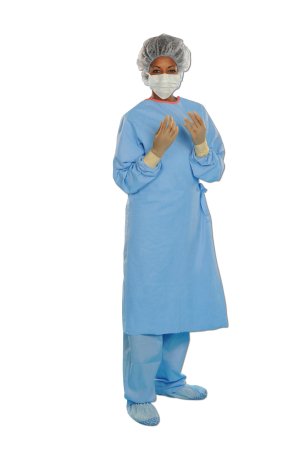 Surgical Gown with Towel Aero Blue 3X-Large Blue Sterile AAMI Level 3 Disposable - O&M Halyard Inc  Mfr# 41736