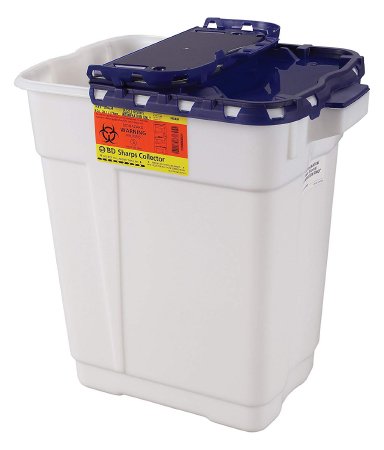 Pharmaceutical Waste Container Recykleen™ White Base 18-1/2 X 17-3/4 X 11-3/4 Inch Vertical Entry 9 Gallon - BD  Mfr# 305329