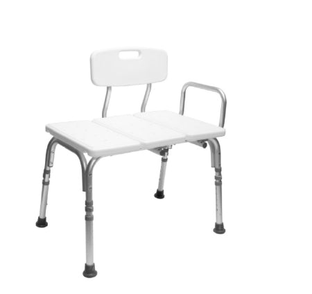 Apex-Carex Healthcare FGB15300 0000 Carex Knocked Down Bath Transfer Bench Arm Rail 16 to 20 Inch Seat Height 300 lbs. Weight Capacity