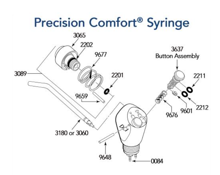 DCI Air Water Syringe Tip Adapter Pin, 9659