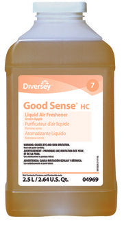 Deodorizer Diversey™ Good Sense® HC Liquid Concentrate 2.5 Liter Bottle Green Apple Scent - Lagasse  Mfr# DVS904969