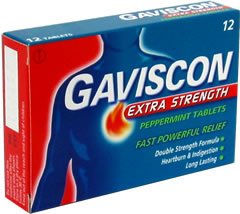 Pain Relief Gaviscon® 160 mg - 105 mg Strength Aluminum Hydroxide / Magnesium Carbonate Tablet 100 per Bottle - Glaxo Consumer Products  Mfr# 00135009826