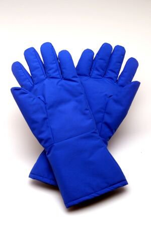 Cryogenic Glove Cryo-Gloves® Mid-Arm Size 9 Water Resistant Blue 14 to 15 Inch Straight Cuff NonSterile - Brymill Cryogenic Systems  Mfr# 605M