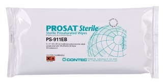 PROSAT® Sterile™ Surface Disinfectant Cleaner Premoistened Cleanroom Manual Pull Wipe 30 Count Soft Pack Alcohol Scent Sterile - Fisher Scientific  Mfr# 18999474