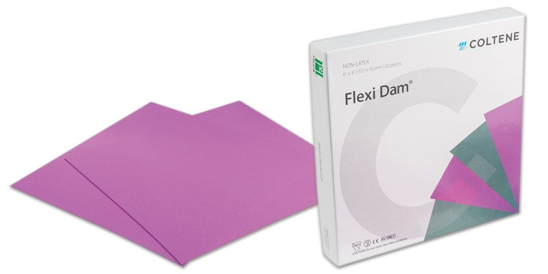 Coltene HySolate Non-Latex Flexi Dental Dam Purple 6"x5" Medium Box/30