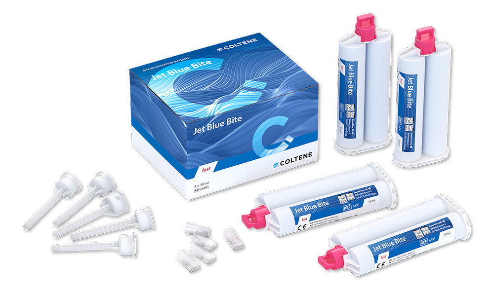 Coltene Jet Blue Bite Registration Material Fast Set 50mL Cartridge Box/4