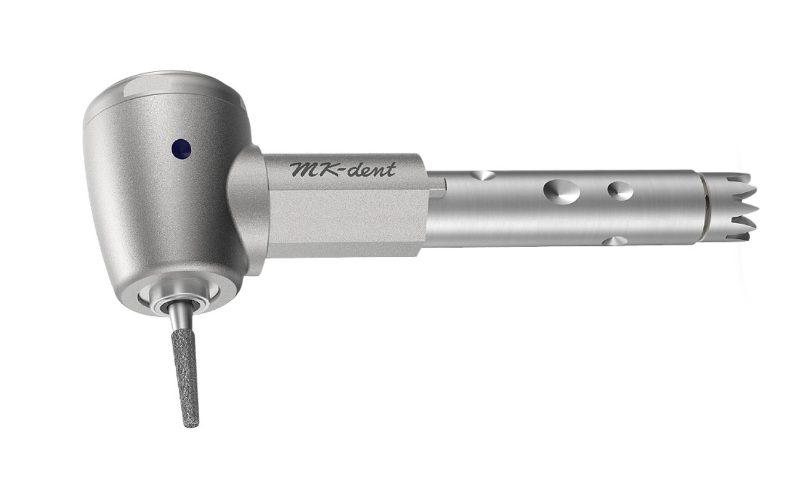 MK-dent Classic Line Contra Angle Head, 1:1 Reduction, Input max. 40,000 RPM, for FG Burs, Chrome Coating, ISO connection LCH16