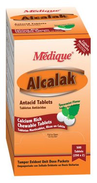 Medique Products  10164 Antacid Alcalak 420 mg Strength Chewable Tablet 24 per Box