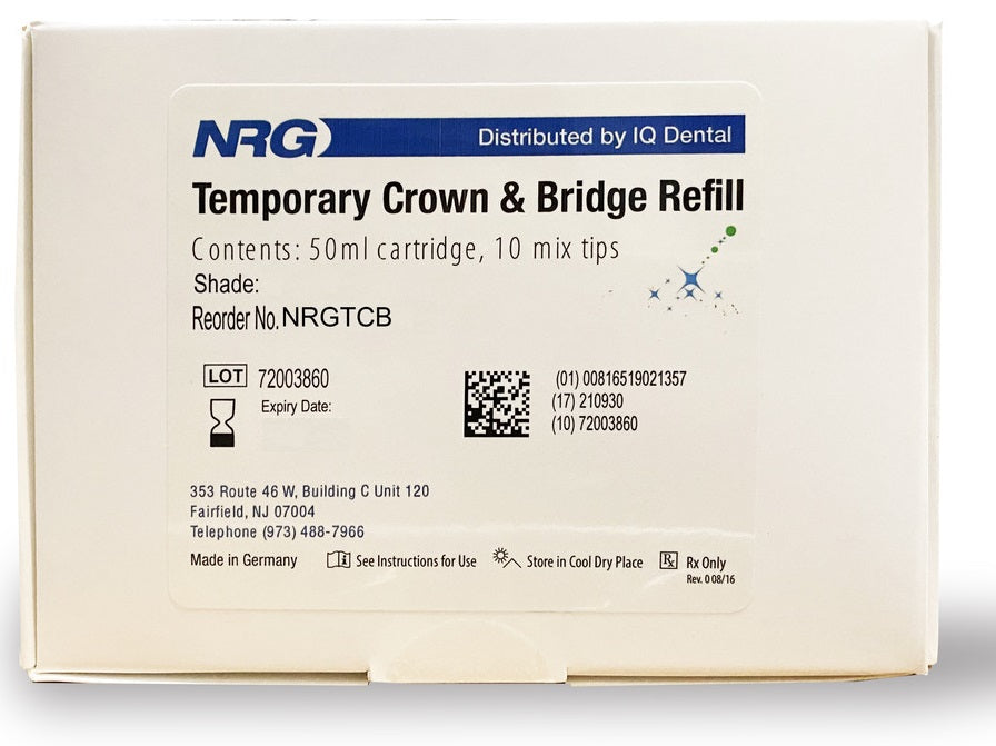 NRG Temporary Crown & Bridge Material 50mL Cartridge 10:1/4:1