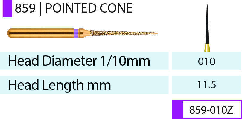 Blue Streak Zirconia Diamond Burs FG Assorted Pack Pkg/5